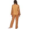 imageALCEA ROSEA Womens Silk Satin Pajamas Set 2 Piece Silky Pj Sets Sleepwear Loungewear Button Down Short Sleeve Bridesmaid PjsRich Gold