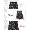 imageALCEA ROSEA Womens Silky Satin Midi Skirt High Waist Elastic Waist A Line Skirt with Slit7819jet Black