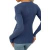 imageALCEA ROSEA Womens Sweater Sexy Fitted Zipper V Neck Knitwear Pullover SweaterFog Blue01