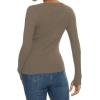 imageALCEA ROSEA Womens Sweater Sexy Fitted Zipper V Neck Knitwear Pullover SweaterKhaki