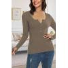 imageALCEA ROSEA Womens Sweater Sexy Fitted Zipper V Neck Knitwear Pullover SweaterKhaki