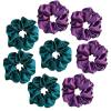 imageALCEA ROSEA Hair Ties Silk Scrunchies for Women Girls 8 Pack Satin Elastic Tie Scrunchie No Damage Ponytail Holders Hair Bands 88G82C