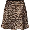 imageALCEA ROSEA Womens Elegant Silky Satin Mini Skirt High Waist Short Skirt Leopard Print Mini A Line Skirts for WomenGold Leopard