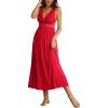 imageALCEA ROSEA Womens Sexy Nightgowns Long Floral Lace silky Lingerie supportive Chemises Full slip for Women Elegant SleepwearFlame Red
