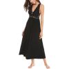 imageALCEA ROSEA Womens Sexy Nightgowns Long Floral Lace silky Lingerie supportive Chemises Full slip for Women Elegant SleepwearJet Blackjersey