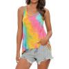 imageALCEA ROSEA Womens Workout Tie Dye Tank Tops Sleeveless Casual Yoga Athletic Sports Shirts Gym Exercise BlouseFantasy