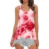 imageALCEA ROSEA Womens Workout Tie Dye Tank Tops Sleeveless Casual Yoga Athletic Sports Shirts Gym Exercise BlouseWatermelon
