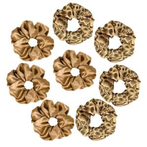 imageALCEA ROSEA Hair Ties Silk Scrunchies for Women Girls 8 Pack Satin Elastic Tie Scrunchie No Damage Ponytail Holders Hair Bands 88G82E