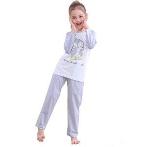 imageALCEA ROSEA Kids Pajamas Shorts Set Cute Panda Pattern 2 Piece Sleepwear Loungewear set Jersey Pjs SetsGrey