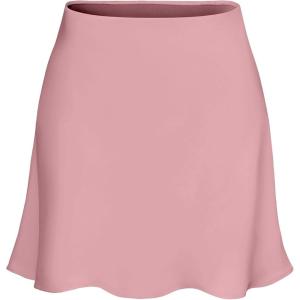 imageALCEA ROSEA Womens Elegant Silky Satin Mini Skirt High Waist Short Skirt Leopard Print Mini A Line Skirts for WomenPink
