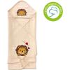 imageALCEA ROSEA UnisexBaby Newborn Panda Print Hooded Baby Blanket Organic Cotton Wearable Blanket Sleep Bag Blanket Sleeper for Baby PandaLion