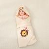 imageALCEA ROSEA UnisexBaby Newborn Panda Print Hooded Baby Blanket Organic Cotton Wearable Blanket Sleep Bag Blanket Sleeper for Baby PandaLion