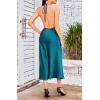 imageALCEA ROSEA Womens Satin Dress Backless Spaghetti Strap Cocktail Dress Wedding Guest Evening Party Midi Dresses with SlitBlackish Green2