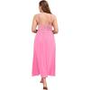 imageALCEA ROSEA Plus Size Womens Sexy Lace Full length Silky Nightgowns Oversized Elegant Lingerie V Neck Sleeveless Sleepwear023candy Pink