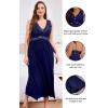 imageALCEA ROSEA Plus Size Womens Sexy Lace Full length Silky Nightgowns Oversized Elegant Lingerie V Neck Sleeveless Sleepwear023navy