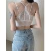 imageALCEA ROSEA Sexy Satin Crop Tops for Women Sleeveless Deep V Neck Cami Tank Top Chic Slim Fitted Cropped Camisole1809white