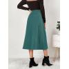 imageALCEA ROSEA Corduroy Midi Skirt for Women Aline Pleated Faux Suede Skirt Button Closure Casual High Wasit Long Skirt 7826Green