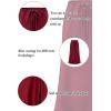 imageALCEA ROSEA Womens Maxi Satin Silky Skirt Elastic Drawstring Flared High Waisted Aline Elegant Wedding Long Skirts 7820Burgundy