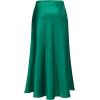 imageALCEA ROSEA Womens Maxi Satin Silky Skirt Elastic Drawstring Flared High Waisted Aline Elegant Wedding Long Skirts 7820Dark Green