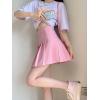 imageALCEA ROSEA Womens Pleated Mini Skirts High Waisted ALine Skirts for Skater Tennis School Cheerleader Short Skirts 7859Pink