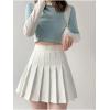 imageALCEA ROSEA Womens Pleated Mini Skirts High Waisted ALine Skirts for Skater Tennis School Cheerleader Short Skirts 7859White