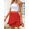 imageALCEA ROSEA Womens Summer Wrap Floral High Waist Ruffle Short Mini Skirts 7892Caramel