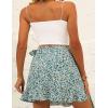 imageALCEA ROSEA Womens Summer Wrap Floral High Waist Ruffle Short Mini Skirts 7892Green
