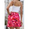 imageALCEA ROSEA Womens Summer Wrap Floral High Waist Ruffle Short Mini Skirts 7892Hot Pink