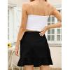 imageALCEA ROSEA Womens Summer Wrap Floral High Waist Ruffle Short Mini Skirts 7892Jet Black