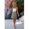 imageALCEA ROSEA Womens Summer Wrap Floral High Waist Ruffle Short Mini Skirts 7892Leaf Green