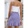 imageALCEA ROSEA Womens Summer Wrap Floral High Waist Ruffle Short Mini Skirts 7892Violet