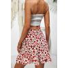 imageALCEA ROSEA Womens Summer Wrap Floral High Waist Ruffle Short Mini Skirts 7892Wine