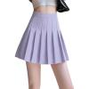 imageALCEA ROSEA Womens Pleated Mini Skirts High Waisted ALine Skirts for Skater Tennis School Cheerleader Short Skirts 7859Violet