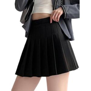 imageALCEA ROSEA Womens Pleated Mini Skirts High Waisted ALine Skirts for Skater Tennis School Cheerleader Short Skirts 7859Black