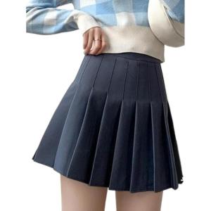 imageALCEA ROSEA Womens Pleated Mini Skirts High Waisted ALine Skirts for Skater Tennis School Cheerleader Short Skirts 7859Bright Blue