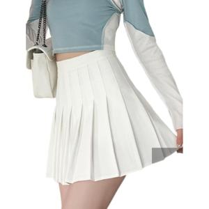 imageALCEA ROSEA Womens Pleated Mini Skirts High Waisted ALine Skirts for Skater Tennis School Cheerleader Short Skirts 7859White