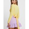 imageALCEA ROSEA Womens Ruched Mini Skirt High Waisted A Line Flared Ruffle Short Skirts for Vacation Outfits Rave 7882Violet