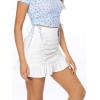 imageALCEA ROSEA Womens Ruched Mini Skirt High Waisted A Line Flared Ruffle Short Skirts for Vacation Outfits Rave 7882White