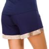 imageALCEA ROSEA Pajamas Shorts Women Sleeping Wear PJ Bottoms Plus Size SXXLNavy Short 01