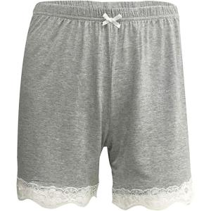 imageALCEA ROSEA Pajamas Shorts Women Sleeping Wear PJ Bottoms Plus Size SXXLGrey Melange Short