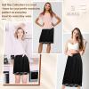 imageALCEA ROSEA Half Slips for Women Under Dresses Skirt Extenders Skirt Womens Half Slip Satin Anti Static Lace UnderskirtBlack40