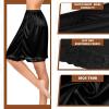 imageALCEA ROSEA Half Slips for Women Under Dresses Skirt Extenders Skirt Womens Half Slip Satin Anti Static Lace UnderskirtBlack60