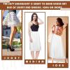 imageALCEA ROSEA Half Slips for Women Under Dresses Skirt Extenders Skirt Womens Half Slip Satin Anti Static Lace UnderskirtWhite60