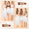 imageALCEA ROSEA Half Slips for Women Under Dresses Skirt Extenders Skirt Womens Half Slip Satin Anti Static Lace UnderskirtWhite60