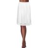 imageALCEA ROSEA Half Slips for Women Under Dresses Skirt Extenders Skirt Womens Half Slip Satin Anti Static Lace UnderskirtWhite60