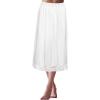 imageALCEA ROSEA Half Slips for Women Under Dresses Skirt Extenders Skirt Womens Half Slip Satin Anti Static Lace UnderskirtWhite90