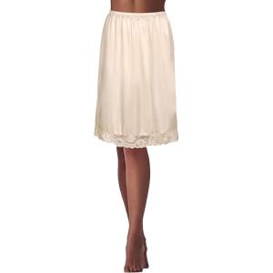 imageALCEA ROSEA Half Slips for Women Under Dresses Skirt Extenders Skirt Womens Half Slip Satin Anti Static Lace UnderskirtBeige60