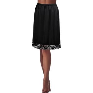 imageALCEA ROSEA Half Slips for Women Under Dresses Skirt Extenders Skirt Womens Half Slip Satin Anti Static Lace UnderskirtBlack60