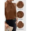 imageALCEA ROSEA Womens Silky Satin Camisole Top Twist Front Halter Sleeveless Satin Blouse Keyhole Back Tank Top 1889Brown