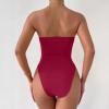 imageALCEA ROSEA Womens Strapless Bodysuit Sexy Deep V Neck Thong Tummy Control Shapewear with Underwire 1839Burgundy1838